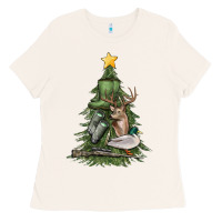 Bone hunting christmas tree Ladies Tee - MaliasSmallBusiness