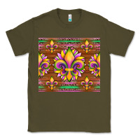 Army Green mardi gras sunflowers fleur, de lis glitter leopard background Classic Tee - Artiststas