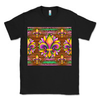 Black mardi gras sunflowers fleur, de lis glitter leopard background Classic Tee - Artiststas