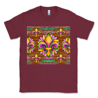 Burgundy mardi gras sunflowers fleur, de lis glitter leopard background Classic Tee - Artiststas