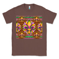 Chestnut mardi gras sunflowers fleur, de lis glitter leopard background Classic Tee - Artiststas