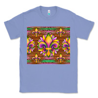 Colony Blue mardi gras sunflowers fleur, de lis glitter leopard background Classic Tee - Artiststas