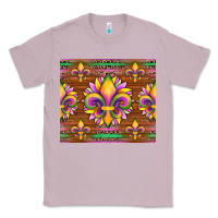 Lilac mardi gras sunflowers fleur, de lis glitter leopard background Classic Tee - Artiststas