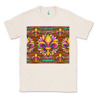 Natural mardi gras sunflowers fleur, de lis glitter leopard background Classic Tee - Artiststas