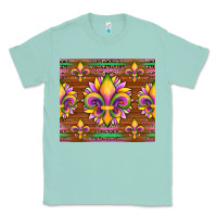 Seafoam mardi gras sunflowers fleur, de lis glitter leopard background Classic Tee - Artiststas