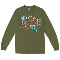 Army Green nurse life Long Sleeve Tee - BarkalooDesign