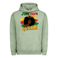 Pigment Oil Green juneteenth queen black woman afro queen Urban Hoodie - CowGirlArtShop