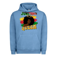 Pigment Pebble Blue juneteenth queen black woman afro queen Urban Hoodie - CowGirlArtShop