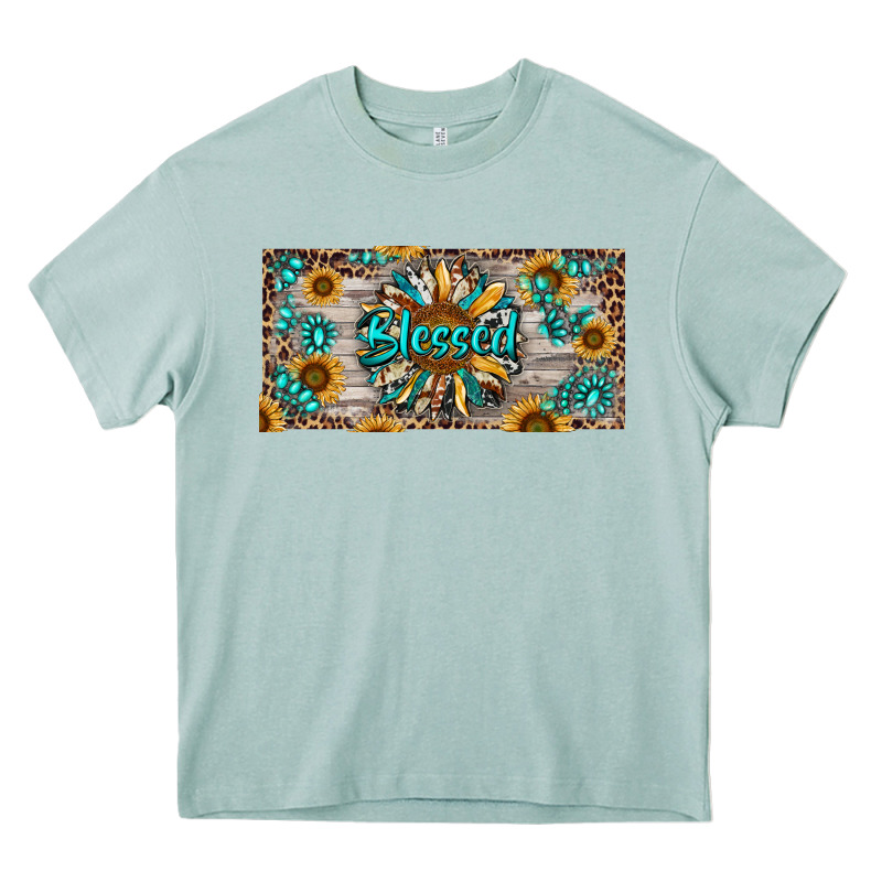 Blessed With Sunflower And Gemstone Heavy Core Tee by RanaPortraitStore | Teevron