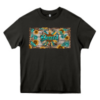Asphalt Blessed With Sunflower And Gemstone Heavy Core Tee - RanaPortraitStore
