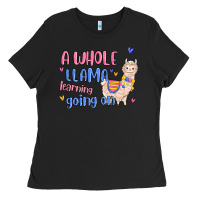 Black a whole llama learning going on Ladies Tee - MaliasSmallBusiness