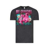 Vintage Black Breast Cancer My Grandma Is A Fighter Vintage Tee - Artiststas
