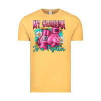 Vintage Mustard Breast Cancer My Grandma Is A Fighter Vintage Tee - Artiststas