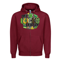 Burgundy one lucky teacher Zipper Hoodie - MaliasSmallBusiness