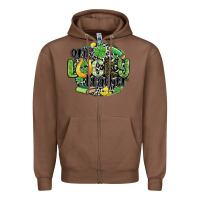 Chestnut one lucky teacher Zipper Hoodie - MaliasSmallBusiness