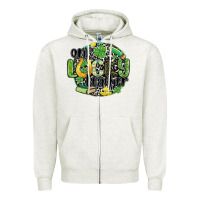 Oatmeal Heather one lucky teacher Zipper Hoodie - MaliasSmallBusiness