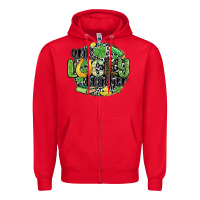 Red one lucky teacher Zipper Hoodie - MaliasSmallBusiness