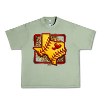 Oil Green leopard softball texas map Urban Heavy Tee - Jasminsmagicworld
