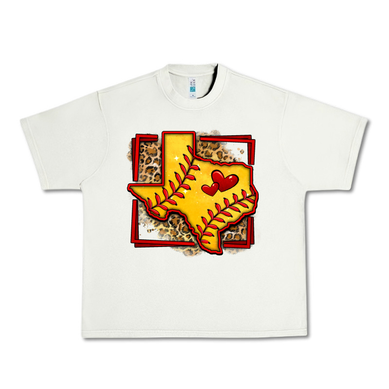 Leopard Softball Texas Map Urban Heavy Tee by Jasminsmagicworld | Teevron