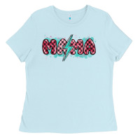 Baby Blue lightning bolt mama Ladies Tee - MaliasSmallBusiness