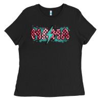 Black lightning bolt mama Ladies Tee - MaliasSmallBusiness