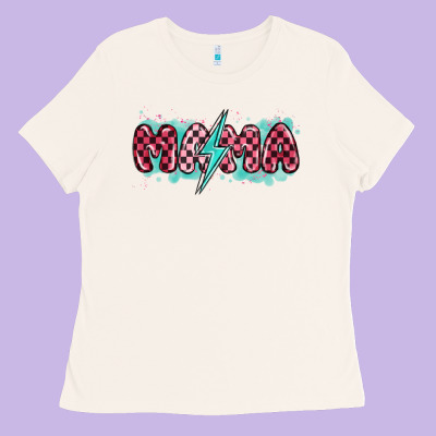 Ladies Tee lightning bolt mama