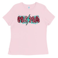 Bubblegum Pink lightning bolt mama Ladies Tee - MaliasSmallBusiness