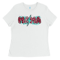 White lightning bolt mama Ladies Tee - MaliasSmallBusiness
