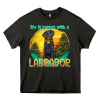 Asphalt life is better with a labrador Heavy Core Tee - texasbilliewilder