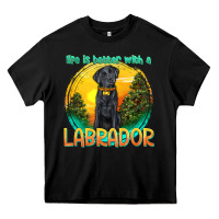 Black life is better with a labrador Heavy Core Tee - texasbilliewilder