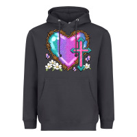 Smoke easter cross heart la Heavyweight Hoodie - LillyAllenDesigns