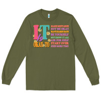 Army Green it is okay to Long Sleeve Tee - JahusDesignShop