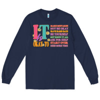 Navy it is okay to Long Sleeve Tee - JahusDesignShop
