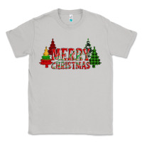 Moon Dust merry christmas glitter plaid trees Classic Tee - AdoDesignShop