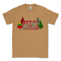 Toasted Coconut merry christmas glitter plaid trees Classic Tee - AdoDesignShop