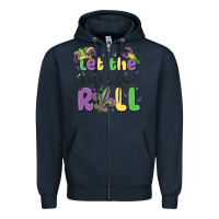 Navy let the good times roll Zipper Hoodie - MaliasSmallBusiness