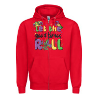 Red let the good times roll Zipper Hoodie - MaliasSmallBusiness