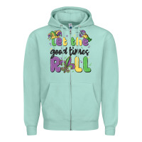 Seafoam let the good times roll Zipper Hoodie - MaliasSmallBusiness