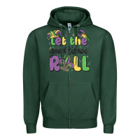 Sports Green let the good times roll Zipper Hoodie - MaliasSmallBusiness