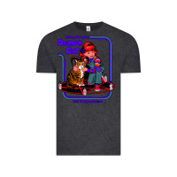 Vintage Black Caring For Your Demon Cat Tshirt Vintage Tee - Bettercallsaul