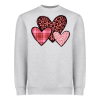 Heather Grey hearts Heavyweight Sweatshirt - JahusDesignShop