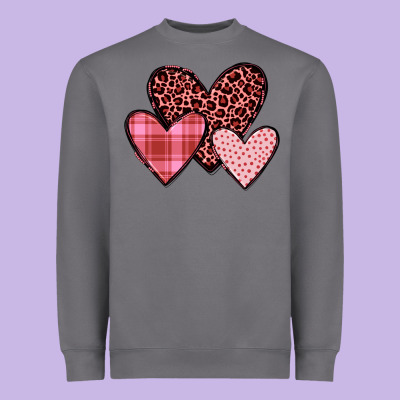 Hearts Heavyweight Sweatshirt Designed By Jahusdesignshop