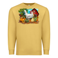 Antique Gold Fall Chicken Premium Sweatshirt - LillyAllenDesigns