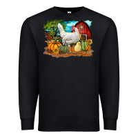 Black Fall Chicken Premium Sweatshirt - LillyAllenDesigns