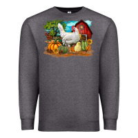 Charcoal Heather Fall Chicken Premium Sweatshirt - LillyAllenDesigns