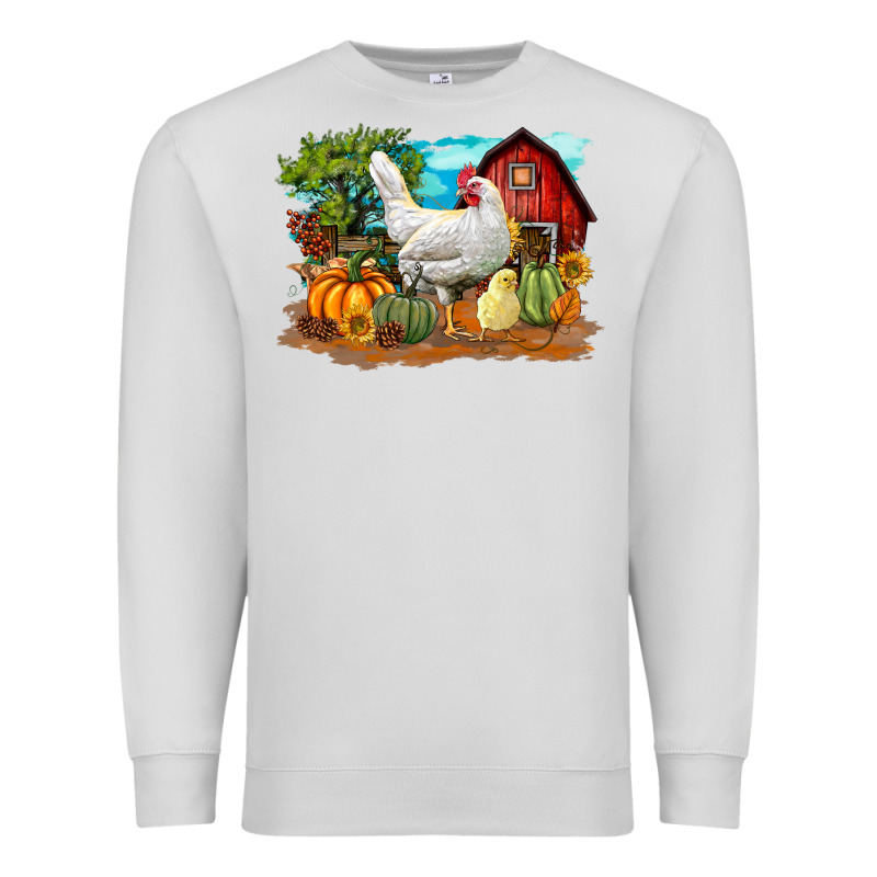 Fall Chicken Premium Sweatshirt by LillyAllenDesigns | Teevron