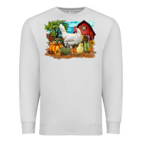 Dove Grey Fall Chicken Premium Sweatshirt - LillyAllenDesigns