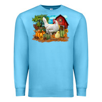 Ocean Blue Fall Chicken Premium Sweatshirt - LillyAllenDesigns