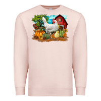Pale Pink Fall Chicken Premium Sweatshirt - LillyAllenDesigns