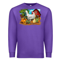 Purple Fall Chicken Premium Sweatshirt - LillyAllenDesigns